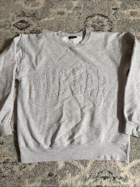 The Bar Gray Marled Crewneck